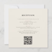 Boho Wildblume Beige All in One QR Code Wedding Einladung (Rückseite)