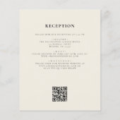 Boho Wildblume Beige All in One QR Code Wedding Flyer (Hinten)