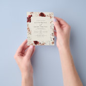 Boho Wildblume Beige Einladung zur Hochzeit Flyer (Gruppe)