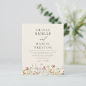 Boho Wildblume Beige Foto Garden Wedding (Stehend Vorderseite)