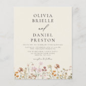 Boho Wildblume Beige Foto Garden Wedding (Vorderseite)