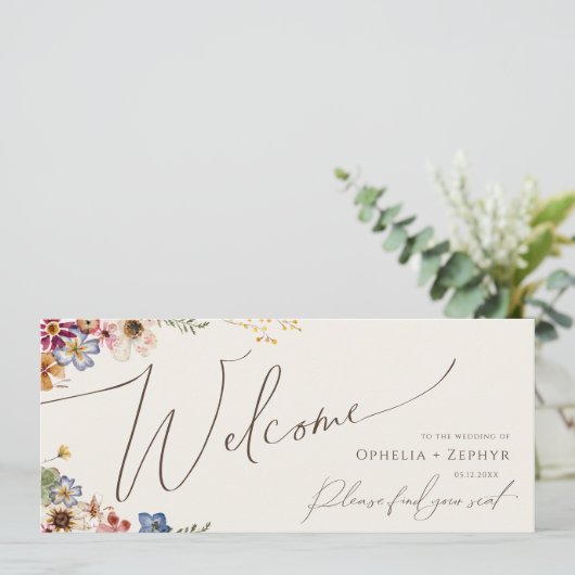 Boho Wildblume Beige Garden Seekartenleiter (Stehend Vorderseite)