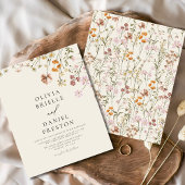 Boho Wildblume Beige Garden Wedding