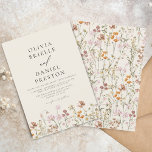 Boho Wildblume Beige Garden Wedding Einladung<br><div class="desc">Tauchen Sie ein in die Romantik der Natur mit unserem Boho Wildblume Garden Wedding Invitation. Inspiriert von der Schönheit der ungezähmten Blüten, erfasst diese Einladung das Wesen einer freimütigen Feier. Das bezaubernde Design besticht durch delikate Wildblumen, die inmitten üppiger Vegetation tanzen und den perfekten Ton für Ihre Gartenhochzeit bilden. Die...</div>