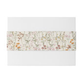 Boho Wildblume Beige Garden Wedding Einladungsbanderole (Rückseitenbeispiel)