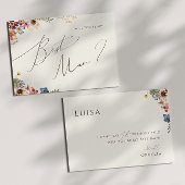 Boho Wildblume | Beige Trauzeuge Vorschlag Card Einladung