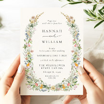 Boho Wildblume Beige Wedding