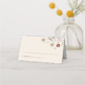 Boho Wildblume Beige Wedding Platzkarten (Vorderseite)