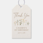 Boho Wildblume Birthday Party Geschenkanhänger (Vorderseite)