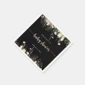 Boho Wildblume Black Baby Dusche Napkins Serviette (Ecke)