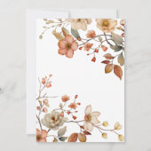 Boho Wildblume Bloral auf dem Weg Babydusche Einladung (Rückseite)