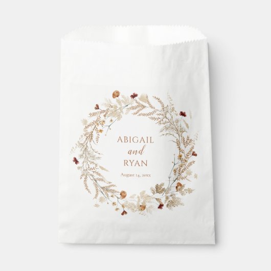 Boho Wildblume Blumen Butterfly Wedding Geschenktütchen (Vorderseite)