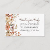 Boho Wildblume Blumenbücher für Babydusche Begleitkarte (Vorderseite)