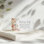 Boho Wildblume Blumenbücher für Babydusche Begleitkarte