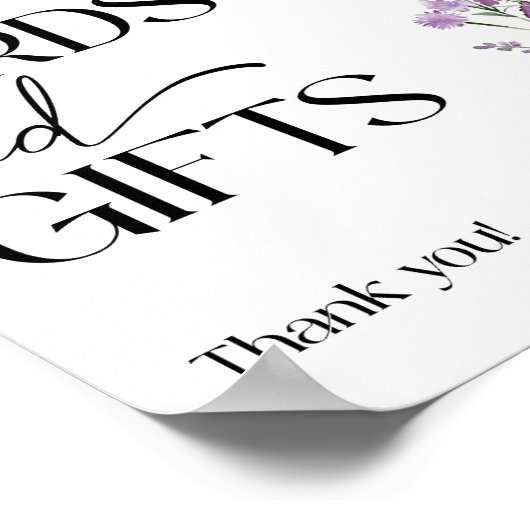 Boho Wildblume Blumenduschkarten und Geschenke Poster (Ecke)