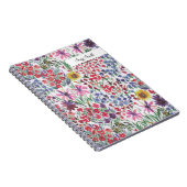 Boho Wildblume Blumenmuster Hütte Wasserfarbe Notizblock (Rechte Seite)