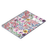 Boho Wildblume Blumenmuster Hütte Wasserfarbe Notizblock (Linke Seite)