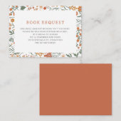 Boho Wildblume Book Request Begleitkarte (Vorne/Hinten)