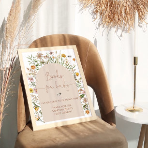 Boho Wildblume Books for Baby Poster