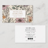 Boho-Wildblume Botanisch-floral Visitenkarte (Vorne/Hinten)