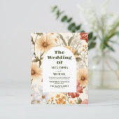 Boho Wildblume Botanische Hochzeit (Stehend Vorderseite)