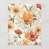 Boho Wildblume Botanische Hochzeit (Rückseite)