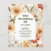 Boho Wildblume Botanische Hochzeit (Vorderseite)