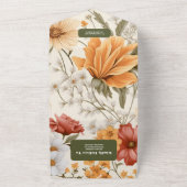 Boho Wildblume Botanische Hochzeit All In One Einladung (Außenbereich)