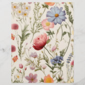 Boho Wildblume Botanische Hochzeit Flyer (Hinten)