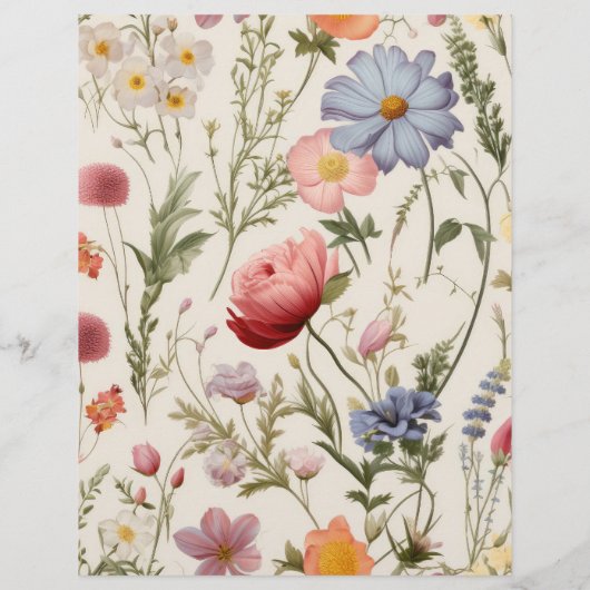 Boho Wildblume Botanische Hochzeit Flyer (Hinten)