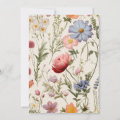 Boho Wildblume Botanische Hochzeit Save The Date (Rückseite)