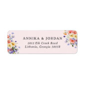 Boho Wildblume | Botanische Rücksendeadresse (Vorne)