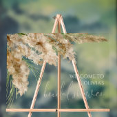 Boho Wildblume Brautparty Begrüßungszeichen Acrylschild (Neutral)