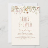Boho Wildblume Brautparty Bloom Garden Einladung (Vorderseite)