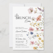 Boho Wildblume Brautparty Brunch Einladung (Vorderseite)