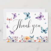 Boho Wildblume Brautparty Danke, Card Ankündigung (Vorderseite)