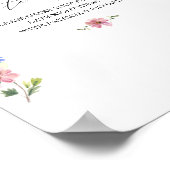 Boho Wildblume Brautparty Datum Nacht Jar Sign Poster (Ecke)