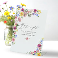 Boho Wildblume Brautparty Datum Nacht Jar Sign