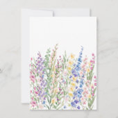 Boho Wildblume Brautparty Einladung (Rückseite)