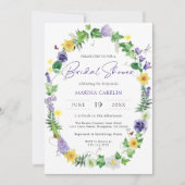 Boho Wildblume Brautparty Einladung (Vorderseite)