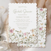 Boho Wildblume Brautparty Einladung