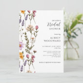 Boho Wildblume Brautparty Einladung (Stehend Vorderseite)