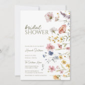 Boho Wildblume Brautparty Einladung (Vorderseite)