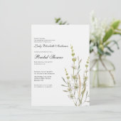 Boho Wildblume Brautparty Einladung (Stehend Vorderseite)