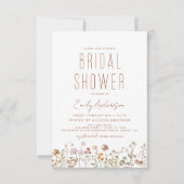 Boho Wildblume Brautparty Foto Einladung (Vorderseite)