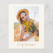 Boho Wildblume Brautparty Foto Einladung Flyer (Hinten)