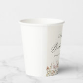 Boho Wildblume Brautparty Garden Script Pappbecher (Rechts)