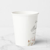 Boho Wildblume Brautparty Garden Script Pappbecher (Rechts)