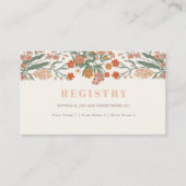 Boho Wildblume Brautparty Gift Registry Begleitkarte (Vorderseite)