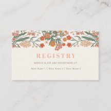 Boho Wildblume Brautparty Gift Registry
